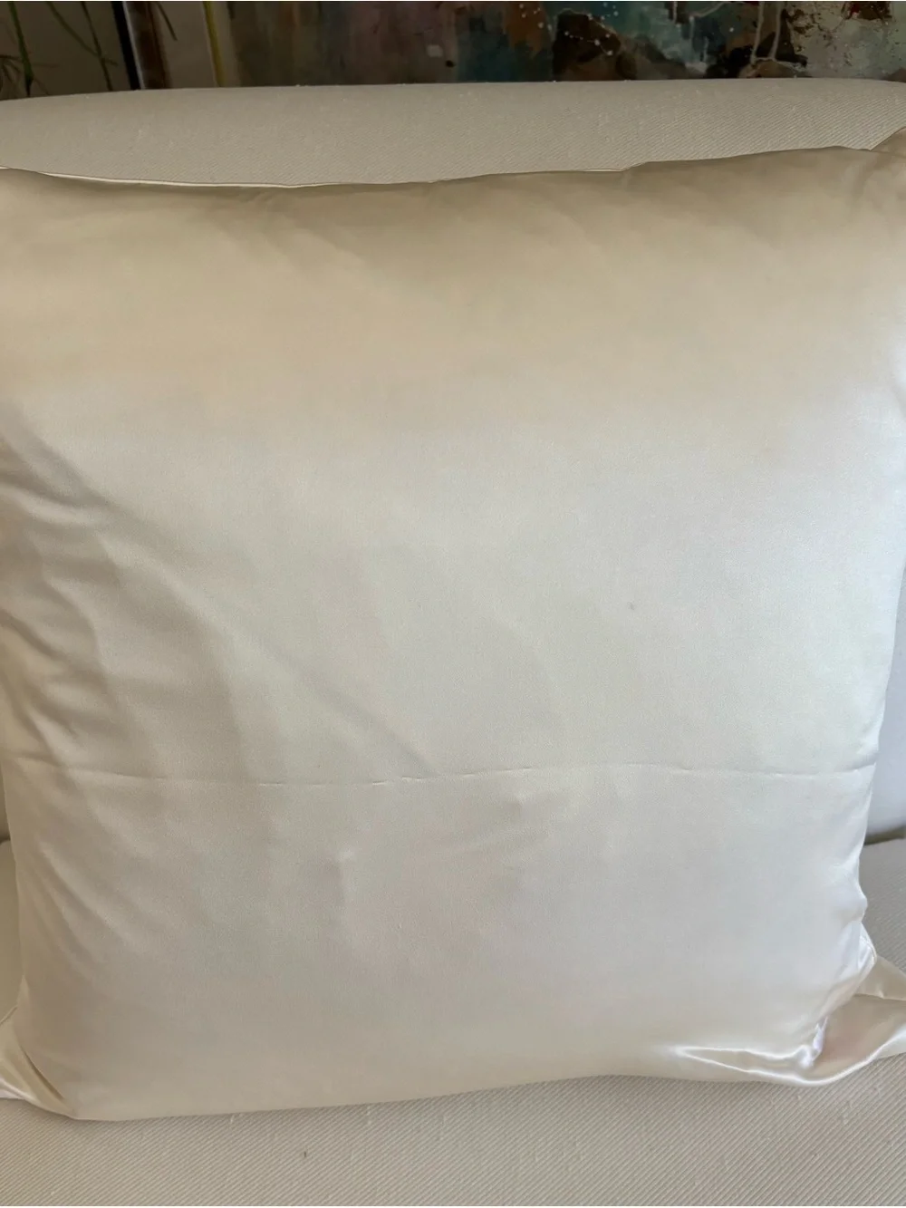 Ann Gish Cream and Moonstone Decorative Pillow